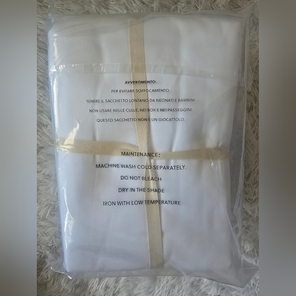 DEITAS 100% Luxury Egyptian Cotton Duvet 3 Piece Set 1200 TC White- King Size - Picture 3 of 5